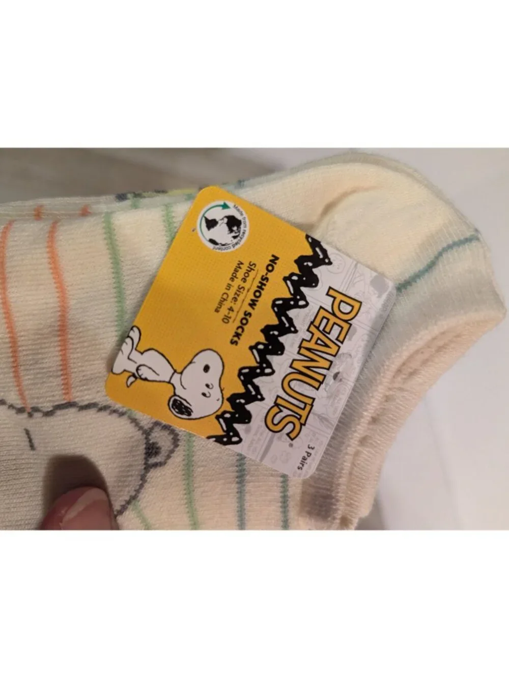 Peanuts Snoopy Low Cut Socks Shoe Size 4-10 Set of 3 Pairs